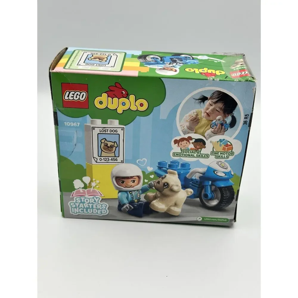 Lego Duplo Lot Learning Through Play 28pc & Police Motorcycle 5pc Toy Bundle